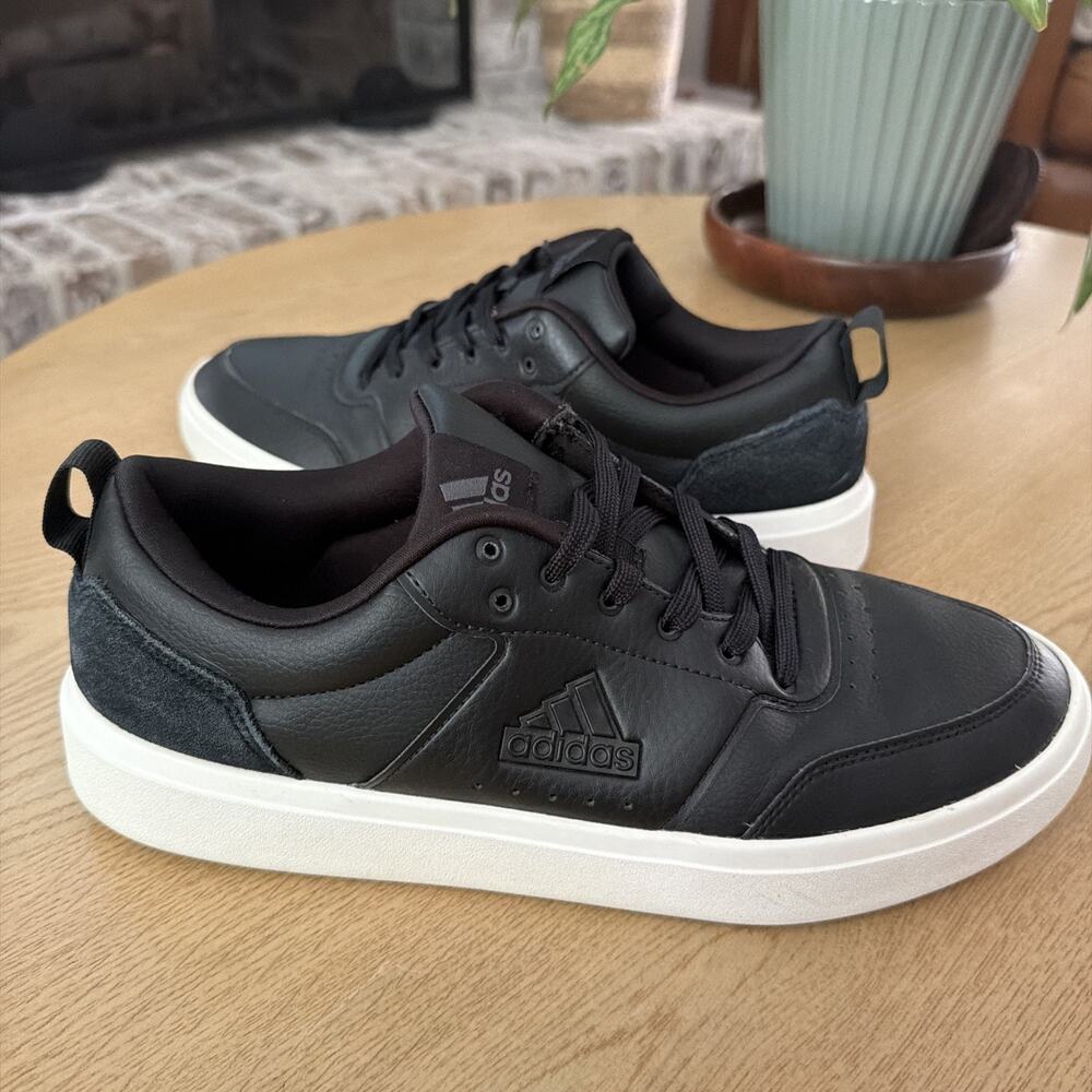 Adidas Park Street Mens 9.5 Core Black White Tennis Sneaker IG9846